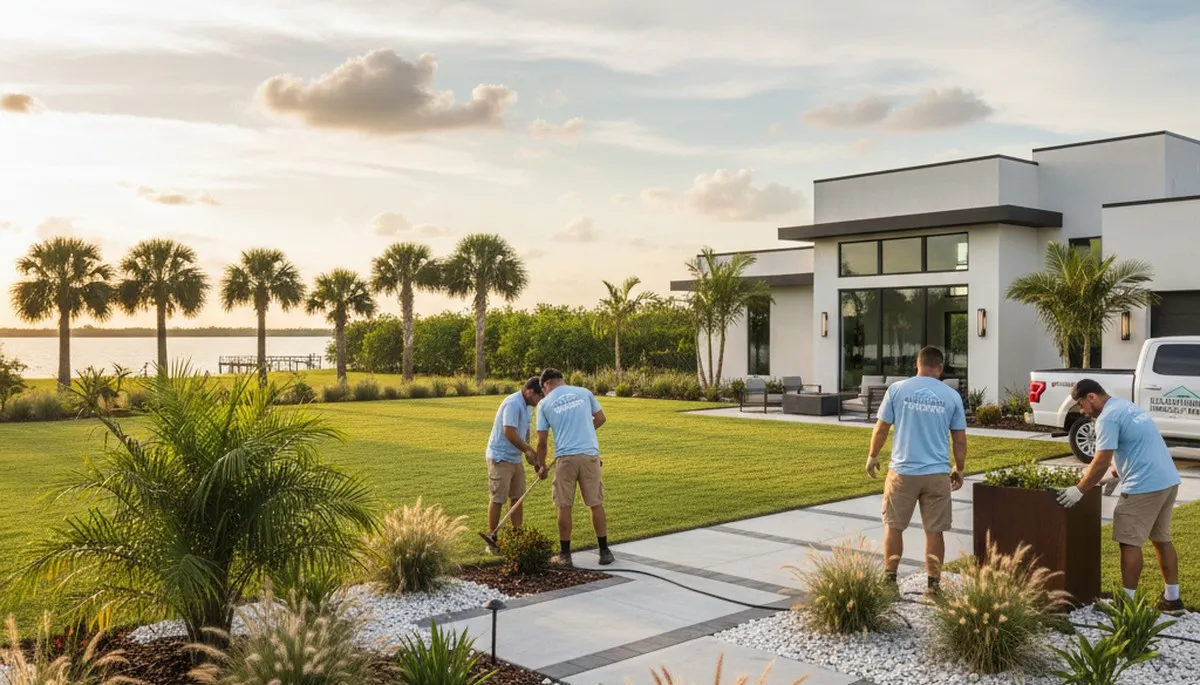 Landscaping service in Boca Raton, FL for lawn care and yard maintenance