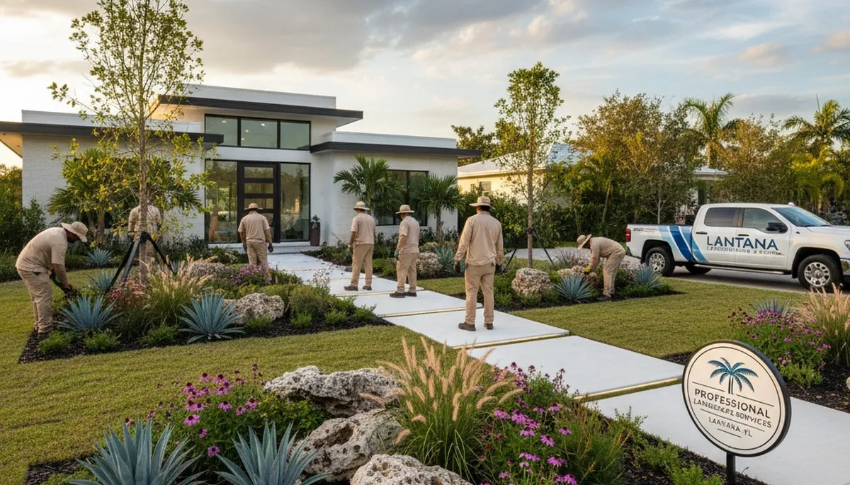 Boca Raton, FL landscaping service for residential and commercial lawn care and landscape maintenance